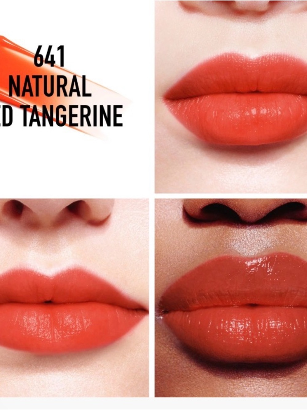 Dior Lip Tint Natural Red Tangerine Lipstick - Shade 641